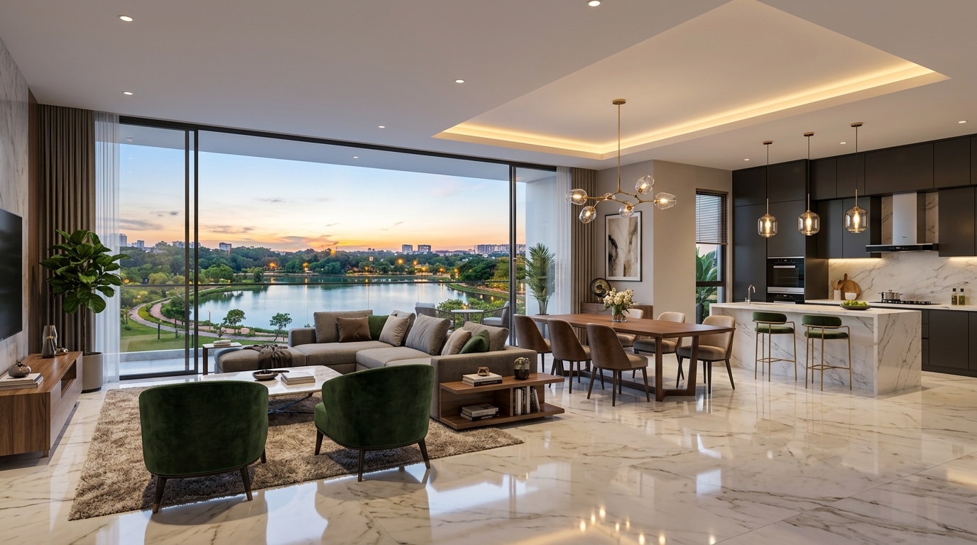 3 BHK Luxury Residence Layout Plan